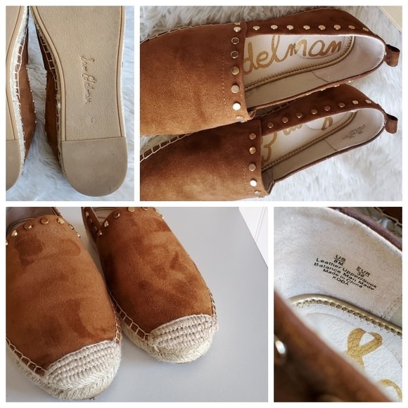 Sam Edelman Koda Cognac Brown Suede Espadrilles Size 7.5 EUC - Picture 11 of 11